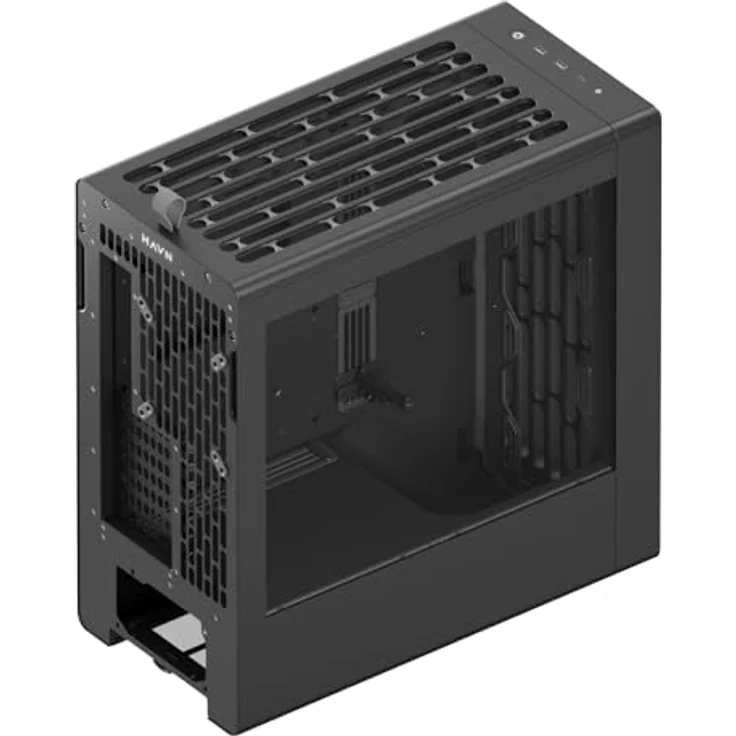 HAVN BF 360 Midi-Tower PC-Gehäuse für E-ATX, Tempered Glass, schwarz, mit Luftstrom-Optimierung und magnetischen Panels – Bild 6