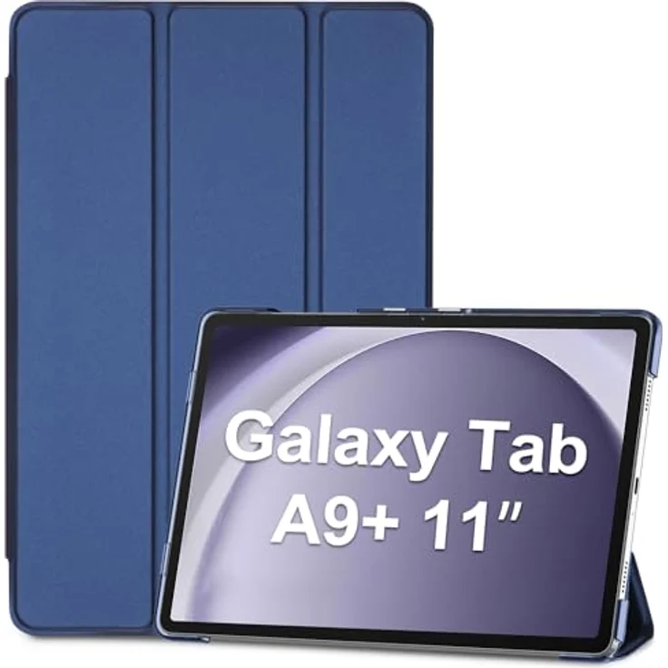ProCase Hülle für Samsung Galaxy Tab A9+ / A9 Plus 11 Zoll 2023 (SM-X210), Dünn Leicht Smart Cover mit Translucent Frosted Rückseite - Navy – Bild 1