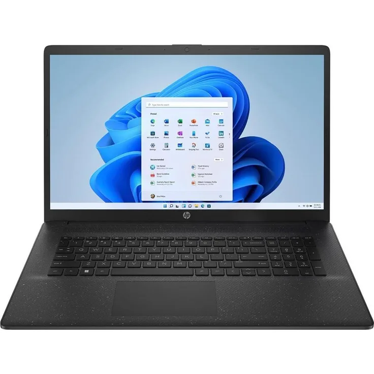 HP Laptop 17,3" FHD R7-7730U, 16GB RAM, 512GB SSD, Schwarz, nachhaltiges Design