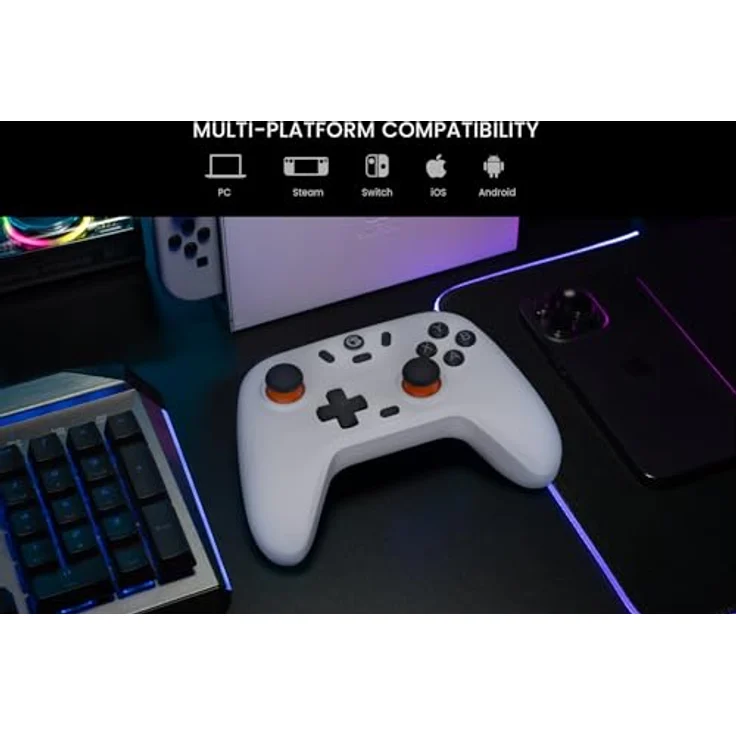 Gamesir Nova Lite, Gaming Controller mit Hall-Effekt-Sticks, kompatibel mit Android, iOS, Switch und Steam Machine, Weiss – Bild 8