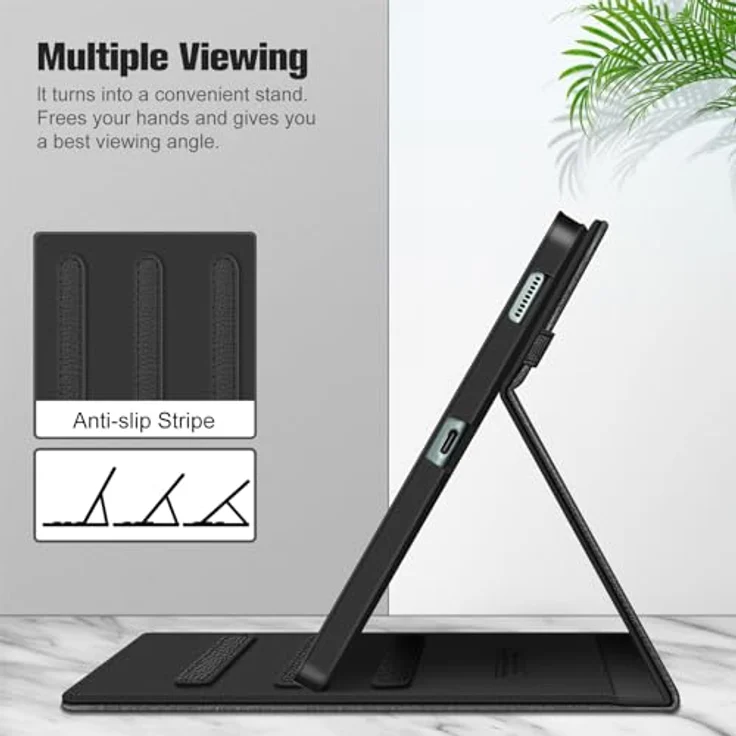 Fintie Hülle für Samsung Galaxy Tab S6 Lite 10.4 2024/2022/2020, Schutzhülle mit S Pen Halter und Dokumentschlitze, Schwarz – Bild 4
