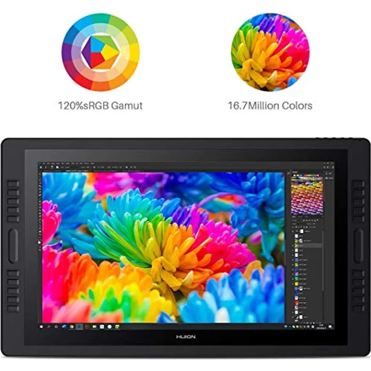 HUION Kamvas Pro 13 Grafiktablett mit Display, 13,3 Zoll HD Pen Batterieloser Stift PW507, 4 Drucktasten+1 Touch-Leiste, Schwarz – Bild 5