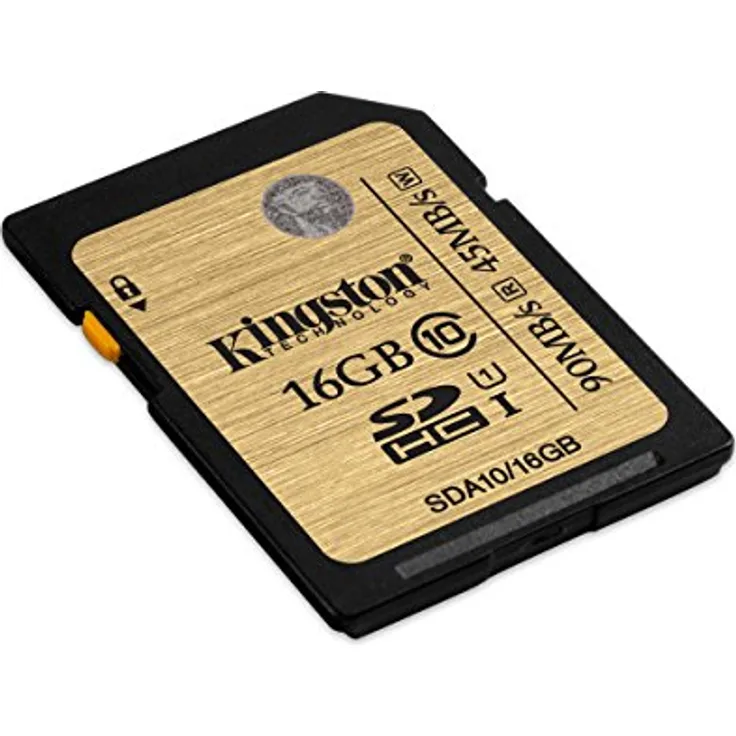 Kingston SDA10/16GB UHS-I SDHC/SDXC SD-Karte Klasse 10 Speicherkarte