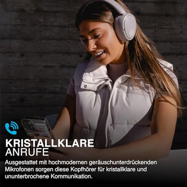 JLab JBuds LUX ANC Smart-Kopfhörer mit aktiver Geräuschunterdrückung – Kabellose Over-Ear-Kopfhörer mit Mikrofon, 70+ Stunden Spielzeit, Faltbare Bluetooth, Multipoint und anpassbarem Sound, Mauve – Bild 3