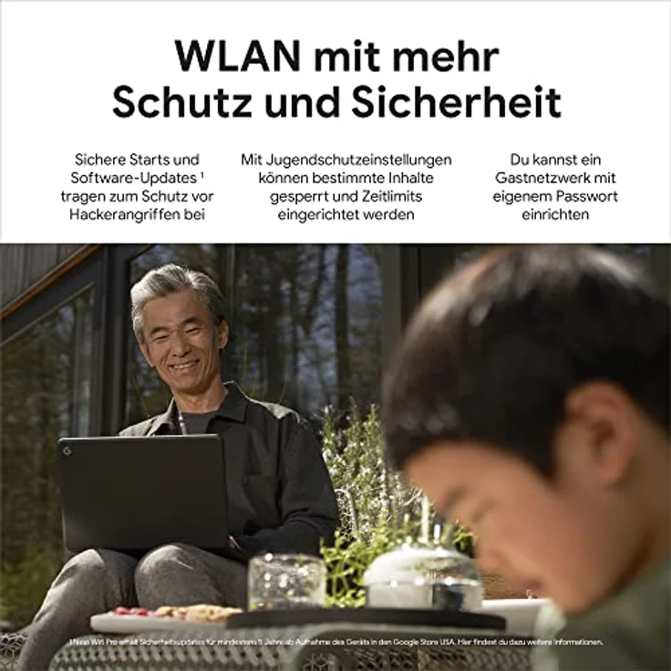 Google WiFi Pro – Wi-Fi 6E Zuverlässiges Heim-WLAN-System mit effektiver Abdeckung für Dein Zuhause Mesh-WiFi-Router Schnee, x2, GA03689-EU, 2-Pack – Bild 5