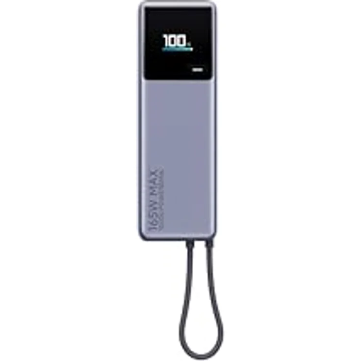 Xiaomi 165W Power Bank 10000mAh – Integriertes USB-C-Kabel, 165W Dual-Port, 120W Schnellladen, 90W Selbstladen, Lithium-Ionen-Akku, Flugzeuggeeignet, Kompaktes Design mit Farbdisplay – Bild 2