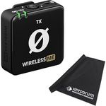 RØDE Wireless ME TX drahtloses Mikrofon Sender-Modul Einzel + keepdrum Mikrofasertuch - Kristallklare Audioqualität, externes Mikrofonanschluss, inkl. Fellwindschutz, schwarz