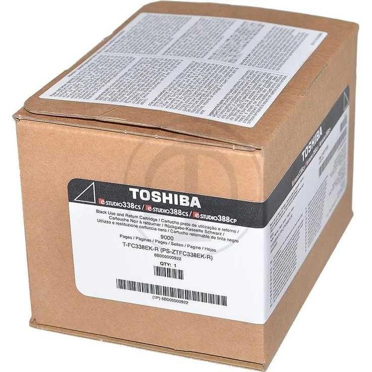 Toshiba TFC338EK-R, Tonerpatrone Schwarz, ergiebig bis 9000 Seiten, kompatibel mit e-STUDIO 338CS, 388CP und 388CS