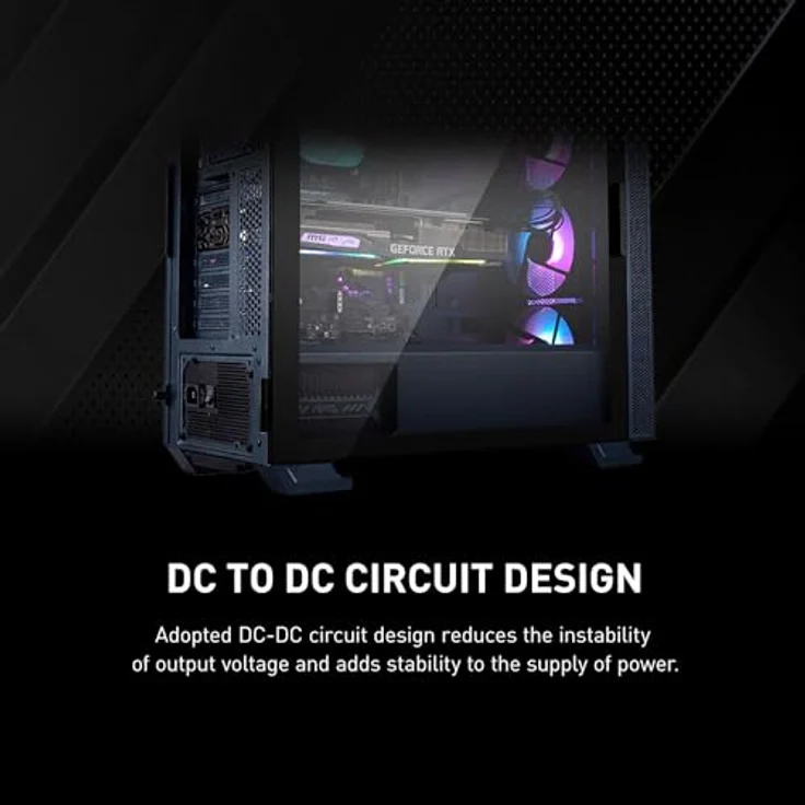 MSI MAG A550BN Netzteil, 80 PLUS Bronze, 550 Watt, ATX 2.4, geräuschoptimierter Lüfter, zwei PCIe-Anschlüsse – Bild 5