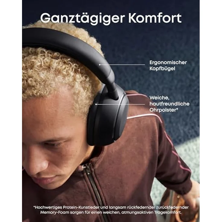 soundcore Space 2 by Anker, Noise Cancelling Kopfhörer mit 50h Akku, LDAC Hi-Res Audio, Bluetooth 6.1, Nap-Modus und Trageerkennung – Bild 4