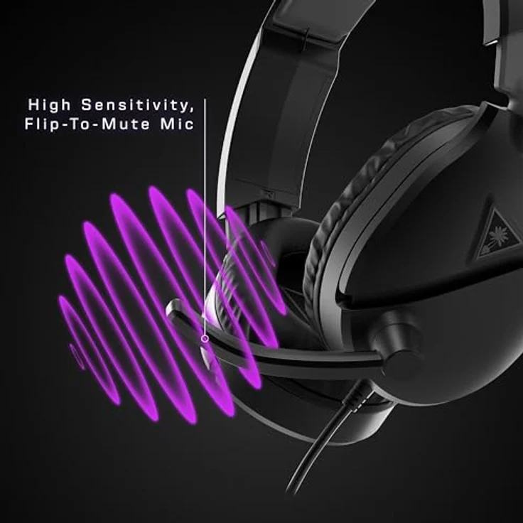 Turtle Beach Recon 70 Gaming-Headset – Plattformübergreifend, Hochklapp-Mikrofon, 40-mm-Lautsprecher, Kunstleder-Ohrpolster – Bild 3