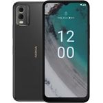 Nokia C32 6,5" Smartphone mit 3 Tagen Akkulaufzeit, 50/8MP Kameras, IP52 Zertifiziert, 3/64 GB Speicher, seitlicher Fingerabdrucksensor und Gesichtserkennung, Android 13 - Grau
