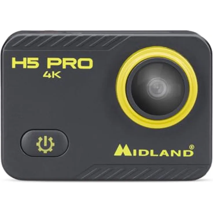 Midland H5 PRO Ultra HD 4k Action Kamera, WiFi, 2" LC Display, Akku 1050mAh, mit Diverse Halterungen
