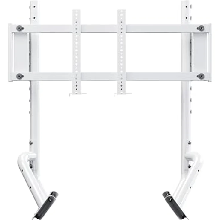 OPLITE R8 Single Monitor Mount Weiß, robuste Monitorhalterung mit 6-stufiger Höhenverstellung für R8 Fury, max. 55 Zoll Bildschirmgröße, VESA-kompatibel – Bild 1