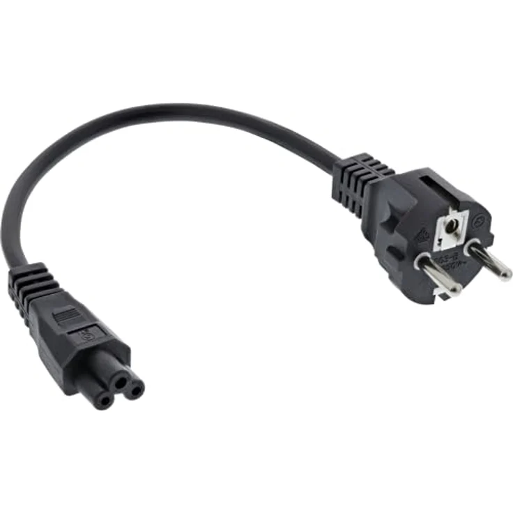 InLine 16656O Netzkabel für Notebook, 3pol Kupplung, schwarz, 0,5m – Bild 3