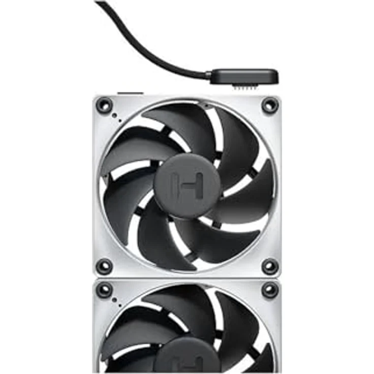 Hyte FP12 THICC Gehäuselüfter - 120mm, Dreier-Pack, silber / schwarz, Nexus Portal NP50 enthalten – Bild 8