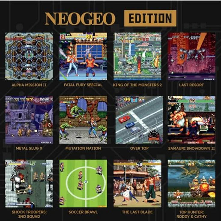 BLAZE EVERCADE NEO-GEO SUPER POCKET, Handheld-Konsole mit 18 vorinstallierten Arcade-Spielen, 2,8 Zoll IPS Display, USB-C-Laden, schwarz – Bild 5