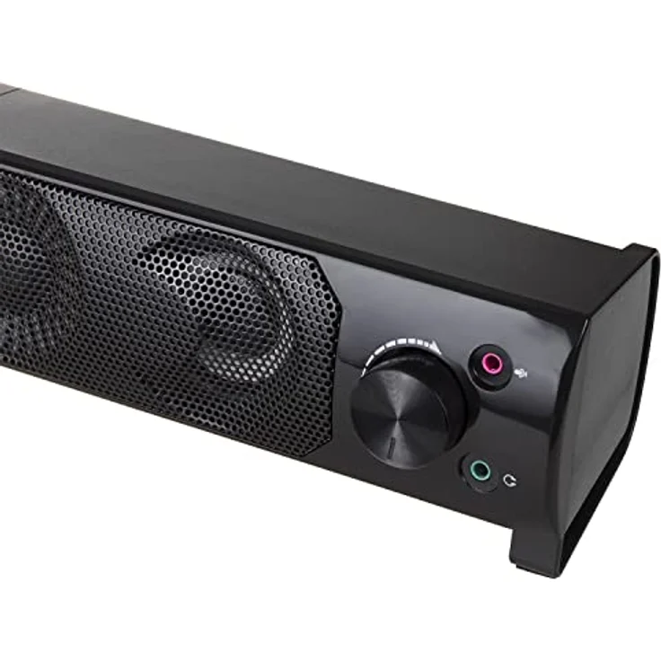 Audiocore AC955, 2 in 1 2.0 PC-Lautsprecher mit Soundbar Funktion, RGB-Hintergrundbeleuchtung, 2x3W RMS, AUX, USB-Stromversorgung – Bild 5