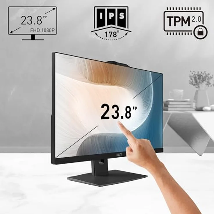 MSI Modern AM242TP 1M-1207DE All-in-One-PC, 23.8 Zoll FHD Touch-Display, 512 GB SSD, 16 GB RAM – Bild 4