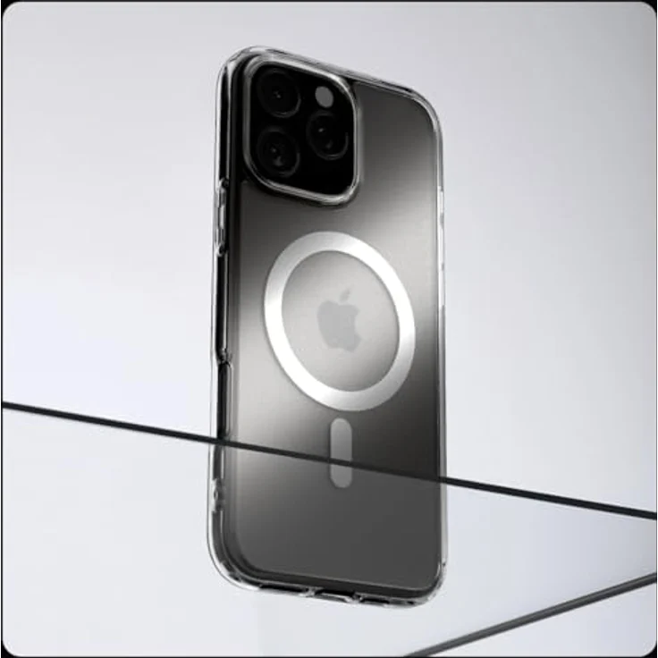 Spigen iPhone 16 Pro Hülle [Anti-Yellowing] Ultra Hybrid MagFit Case Transparent Dünn Slim -Frost Clear – Bild 3