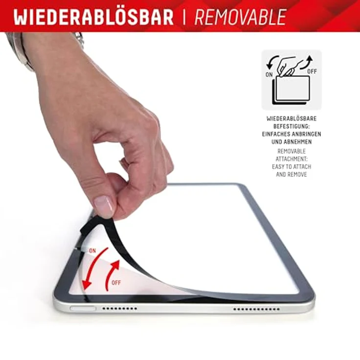 Displex TABLET PAPERSENSE wiederablösbare Schreibfolie für iPad Pro 11'' (2024) - Kratzfest und schmutzabweisend, kristallklar, made in Germany – Bild 4