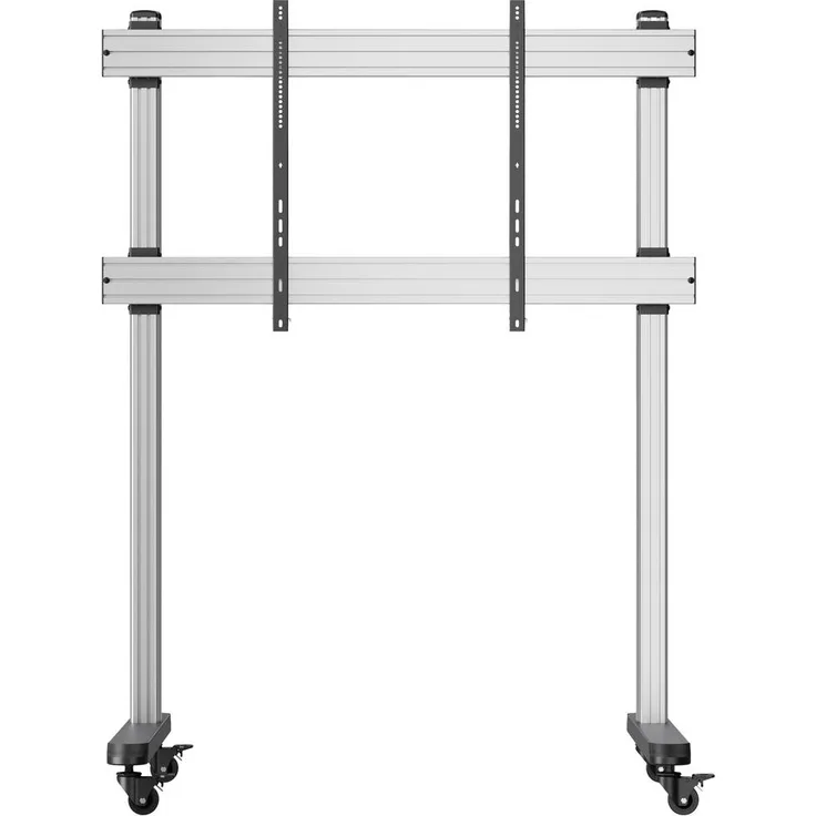 SpeaKa Professional SP-DS-200 TV-Rollwagen, Bodenständer für 70-120 Zoll Displays, 150 kg Traglast, Diebstahlschutz und Kabelmanagement