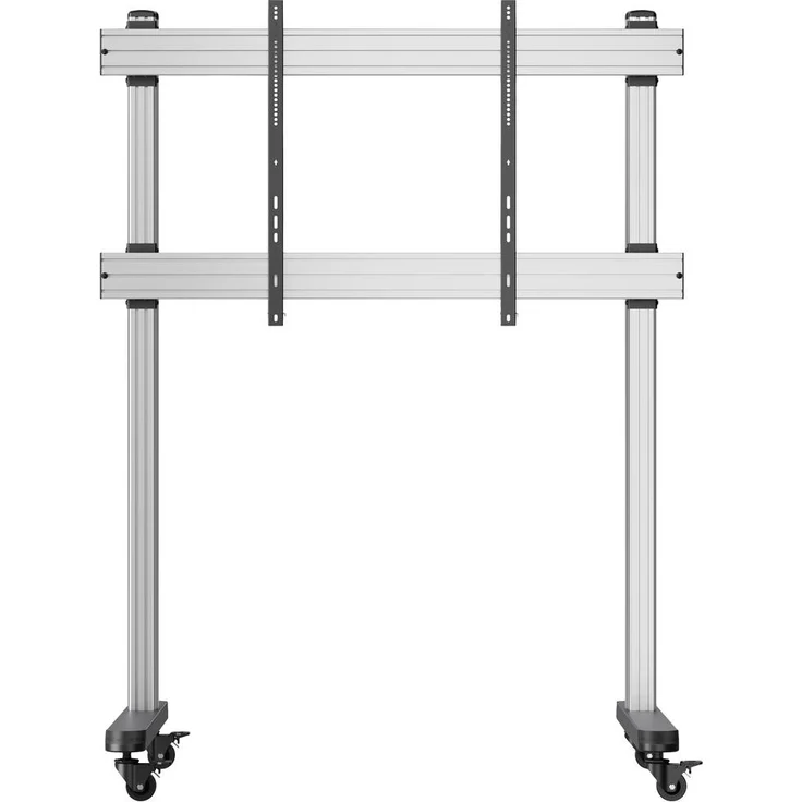 SpeaKa Professional SP-DS-200 TV-Rollwagen, Bodenständer für 70-120 Zoll Displays, 150 kg Traglast, Diebstahlschutz und Kabelmanagement
