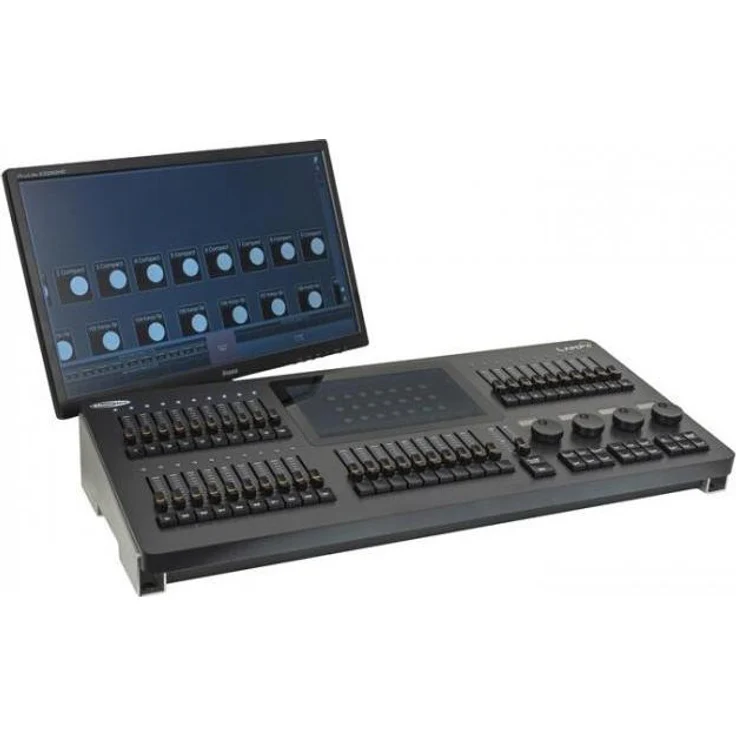 Showtec Lampy 40 2U, 1024-Kanal DMX-Lichtsteuerung mit 10,1" Touchscreen und vier Encoder-Rädern – Bild 1