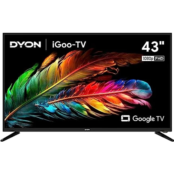 DYON iGoo-TV 43F 108cm (43 Zoll) Google TV (Full-HD, HD Triple Tuner, Prime Video, Netflix, Google Play Store für DAZN, Disney+, Apple TV+, Paramount+, waipu.tv UVM., Google Assistant) [Mod. 2023] – Bild 1
