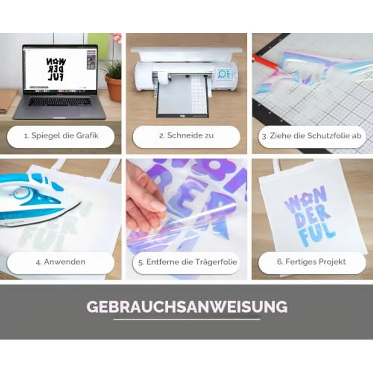 Siser Holografische Rolle 30 cm Rainbow, Perle mit 3D-Effekt und farbverändernden Elementen – Bild 3