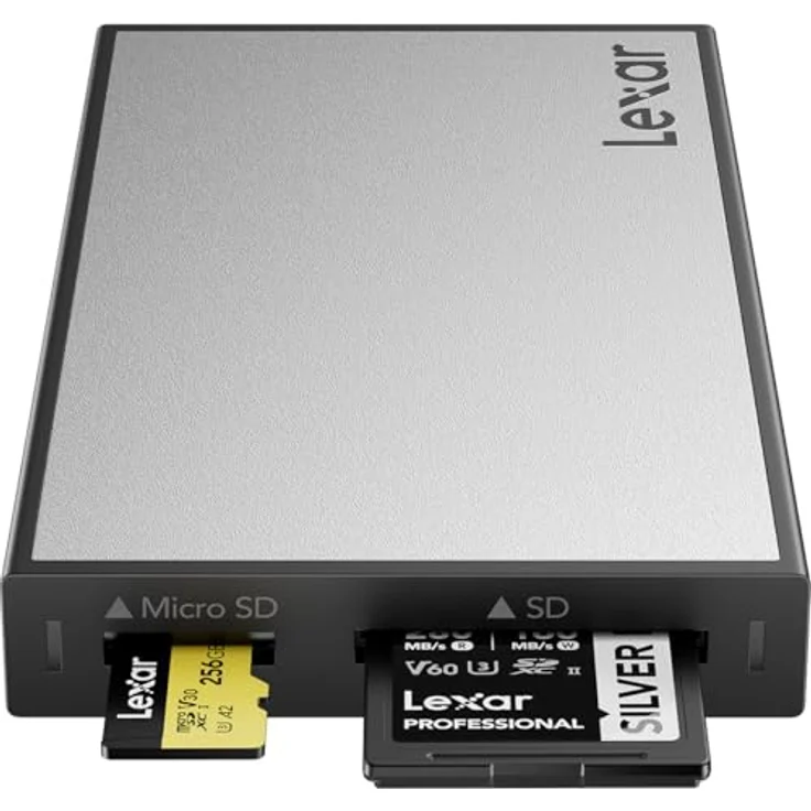 Lexar Workflow PRO Reader SD/MicroSD UHS-II USB 3.2 Gen2, Hochgeschwindigkeits-Kartenlesegerät für SD und MicroSD – Bild 3
