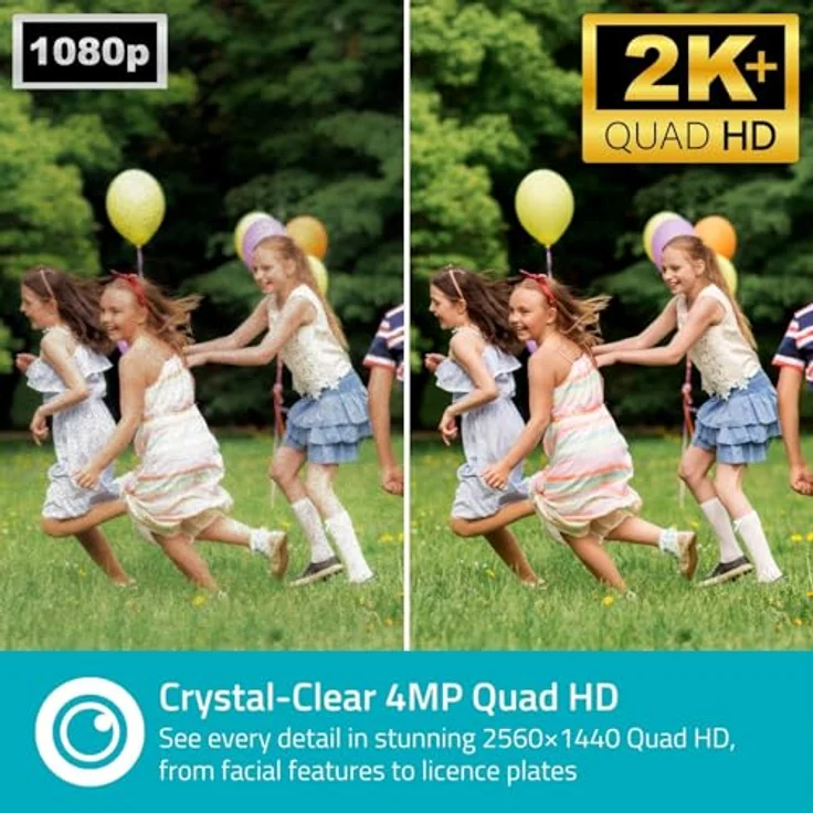 Nedis SmartLife Außenkamera - Wi-Fi - Spotlight - 4MP Quad HD 1440p / 2560x1440 - IP66 - Batterie-Lebensdauer: 10 Monate - 5 V DC – Bild 2