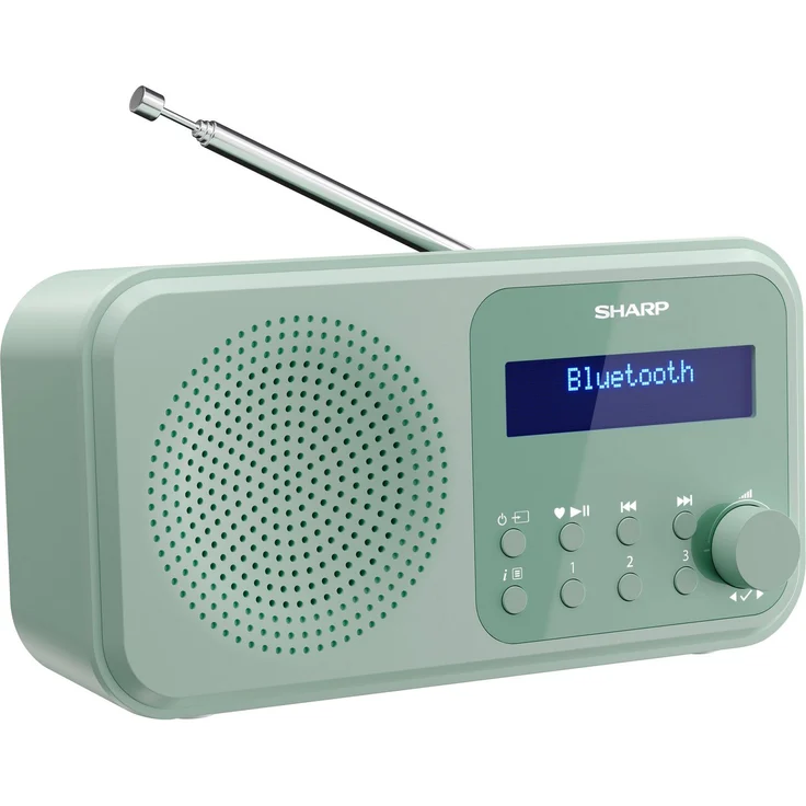 Sharp TOKYO DR-P420 Digitalradio (DAB) mit FM-Tuner, RDS, 20 Stationsspeicher, Bluetooth 5.3, grün