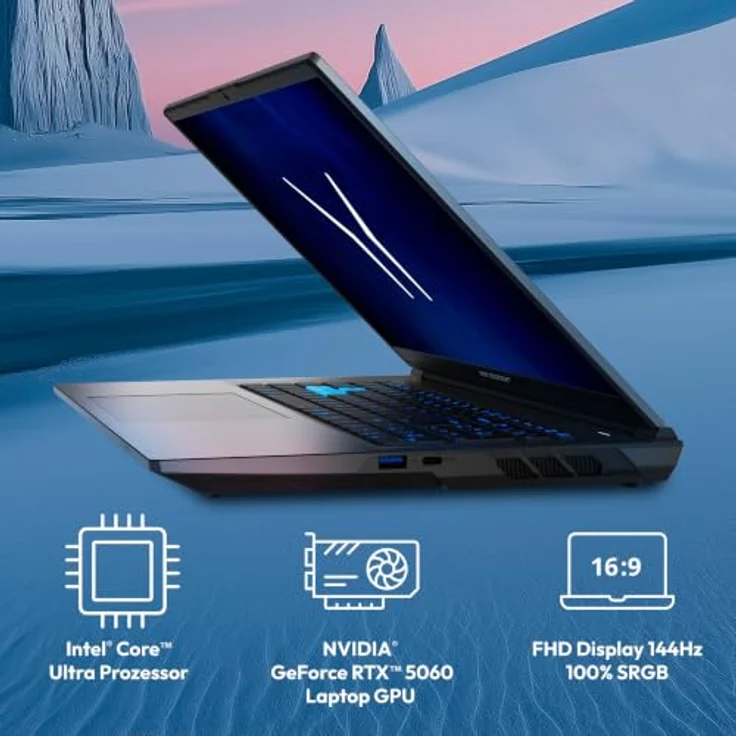 ERAZER Defender 17 P10, 17,3 Zoll Full HD Gaming Laptop mit Core i9, 1 TB SSD, 16 GB RAM, GeForce RTX 5060, RGB-Tastatur – Bild 3