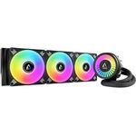 ARCTIC Liquid Freezer III 360 A-RGB - Wasserkühlung PC, AIO CPU Wasserkühler, Intel & AMD, effiziente PWM-gesteuerte Pumpe, Lüfter: 200–2000 rpm, LGA1851 und LGA1700 Contact Frame - Schwarz