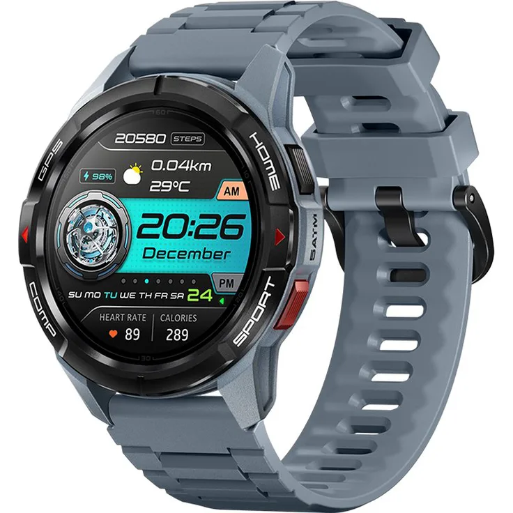Mibro GS Active Smartwatch Blau One Size, 150 Sportmodi, GNSS-Chip, 20 Tage Akkulaufzeit