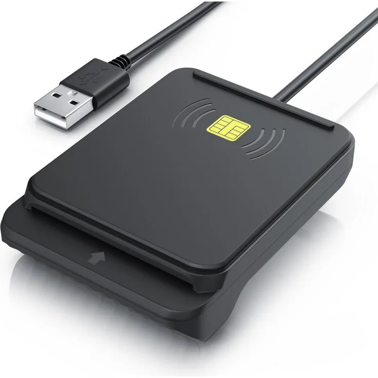 CSL USB SmartCard Reader, Kartenlesegerät mit NFC & Kartenslot, kompatibel mit Windows 7-11 und macOS