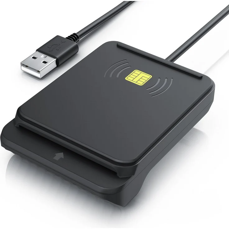 CSL USB SmartCard Reader, Kartenlesegerät mit NFC & Kartenslot, kompatibel mit Windows 7-11 und macOS