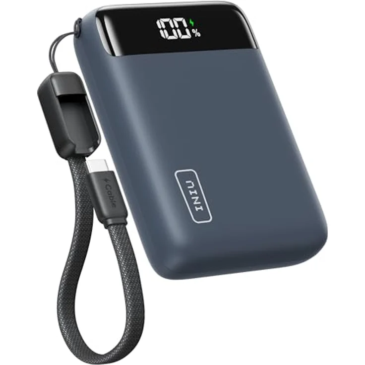 INIU Power Bank Ultra Klein 20000mAh, 22.5W Schnellladefunktion, USB-C In&Out, tragbares Ladegerät für iPhone 17/16/15 Pro, Samsung S25/S24, iPad, Blau – Bild 1