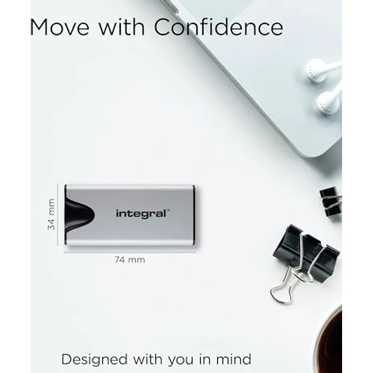 Integral SlimXpress Pro 1TB USB-C 3.2 Gen 2x2 Solid-State-Laufwerk – 2000MB/s Lesegeschwindigkeit & Schreibgeschwindigkeit. Kompaktes Design mit Plug & Play. Kompatibel mit Mac, PC, Android und mehr – Bild 4