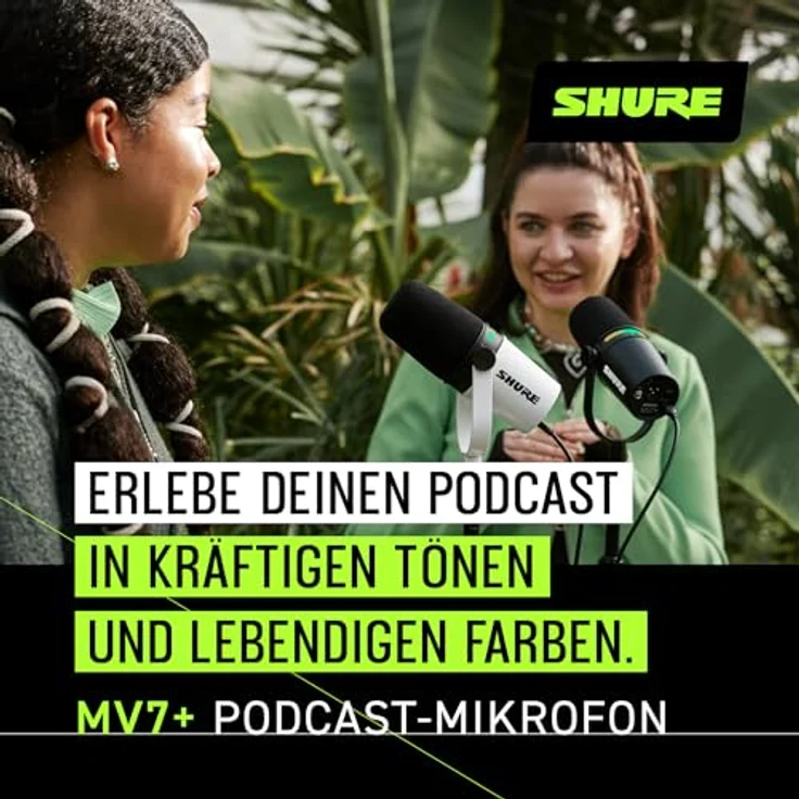 Shure MV7+ Podcast Mikrofon - Verbessertes Audio, LED-Touchpanel, USB-C- und XLR-Ausgänge, Auto-Level-Modus, Pop-Filter, Halleffekte - Schwarz – Bild 4