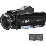 Lixada ORDRO HDR-Z88 4K-Digitalvideokamera, 30 MP, 10-facher optischer Zoom, 3,0-Zoll-IPS-Touchpanel, WiFi, Zeitlupe, Tragetasche, 2 Batterien, Fernbedienung