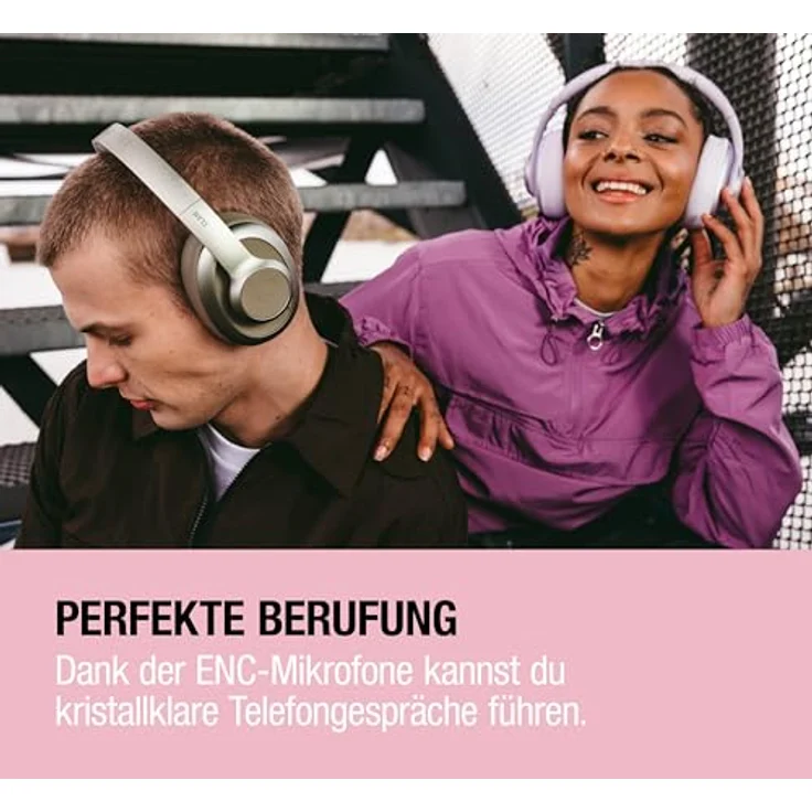 Fresh'N Rebel Clam Ace 2, Kabellose Kopfhörer mit 100 Stunden Wiedergabezeit, Pastel Pink – Bild 6