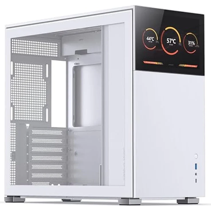 Jonsbo D41 ATX Gehäuse, gehärtetes Glas - weiß – Bild 4
