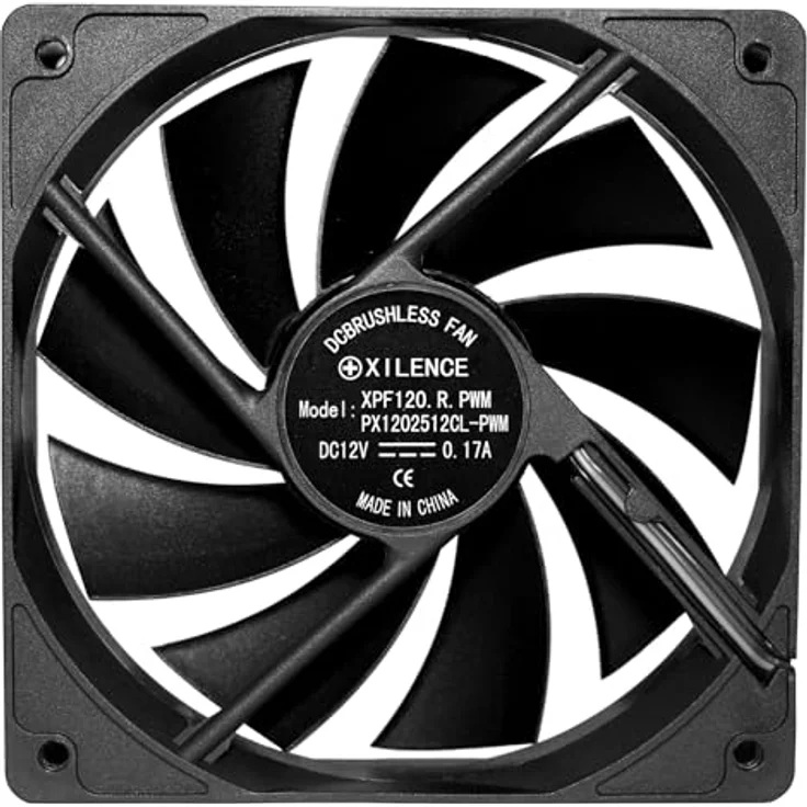 Xilence XPF120.B.PWM 120mm Gehäuselüfter, leise mit 4-Pin PWM-Steuerung, Hydro Bearing, 57,9 CFM Luftdurchsatz, Radiator ready, 340mm Kabellänge – Bild 4