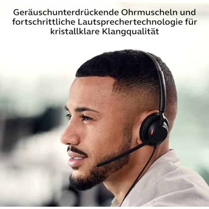 Jabra Engage 40 USB C/A Inline Link UC Stereo, Kabelgebundenes On-Ear Headset mit 2-Mikrofon-System und integrierter Steuereinheit – Bild 4