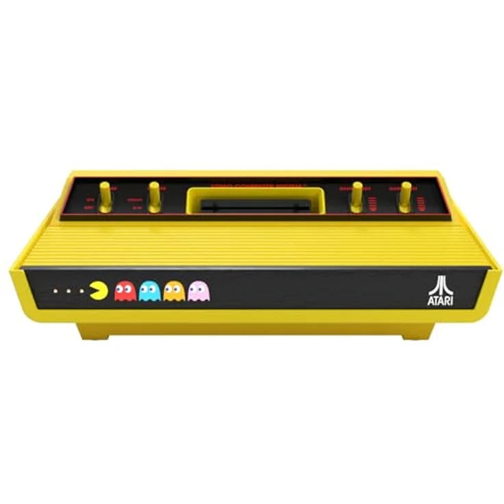 PLAION Atari 2600+ Pac-Man Edition, Retro-Konsole mit 2 Controller-Anschlüssen, inkl. 1 CX40+ Wireless Joystick und PAC-MAN Double Feature Cartridge – Bild 5