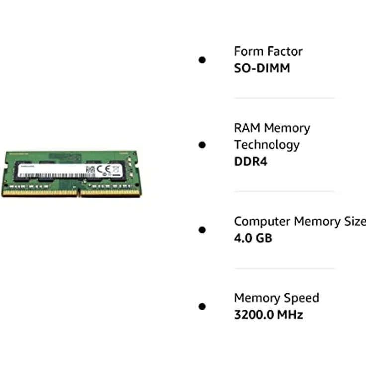 Samsung 4GB DDR4 SODIMM RAM Modul 3200MHz 1Rx16 PC4-3200AA 260pin Laptop Speicher – Bild 3
