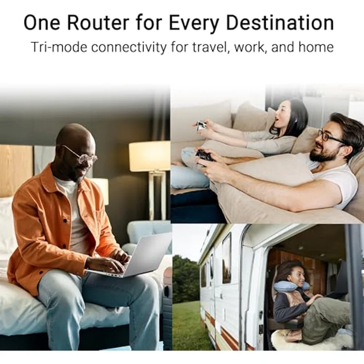 ASUS RP-BE58 Go, Dualband Router mit WiFi 7, 3600 Mbps, 4G/5G Tethering, AiProtection, Weiss – Bild 2