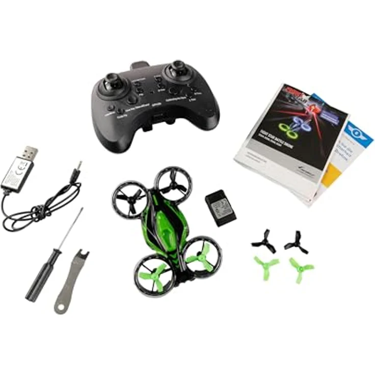 Amewi FightStar Battle Drone RTF grün, 2-in-1 Schwebemodus für Action und Infrarot-Battlefunktion – Bild 1